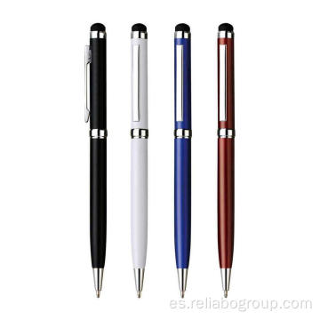 Bolígrafos de pantalla táctil de metal fino Stylus multicolor